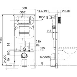 Комплект с инсталляцией Ceramica Nova PLAY CN3001-1002W-1000, белая кнопка Flat - изображение 8