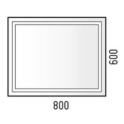 Зеркало для ванной Corozo Барго 80 см, с Led подсветкой - изображение 2