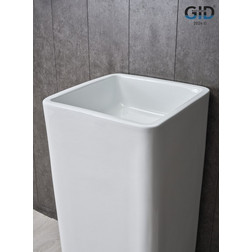 Раковина напольная Gid Nb149 белая 41 см - изображение 4