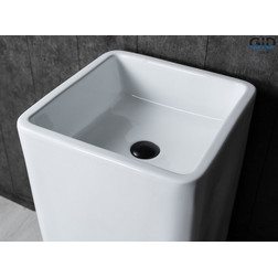 Раковина напольная Gid Nb149 белая 41 см - изображение 3
