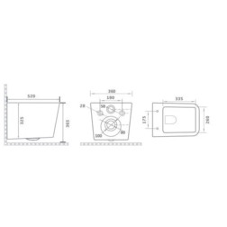 Унитаз подвесной Gid Tr2144BL чёрный глянцевый - изображение 6