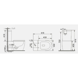 Унитаз с бачком Gid Tr2177bm безободковый чёрный матовый - изображение 2