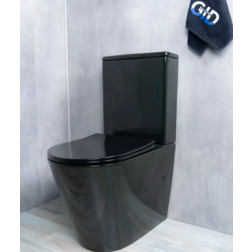 Унитаз моноблок Gid Tr2179BL безободковый чёрный - изображение 4