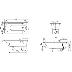 Квариловая Ванна Villeroy Boch Oberon 180OBE2V - изображение 5