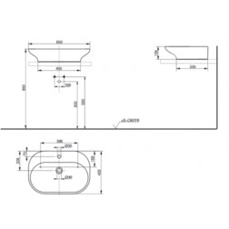 Раковина накладная ToTo MH LW180YBT1 - изображение 5