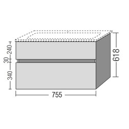 Тумба подвесная Villeroy Boch Verity Line B66300VC - изображение 3