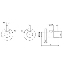 Вентиль угловой IB Rubinetti Doccia SH010CC смесителя ½ * ½ - комплект 2 шт. хром - изображение 2