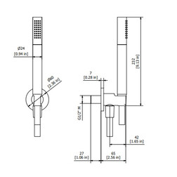 IB Rubinetti Duplex SH022NP Душевой гарнитур (чёрный матовый) - изображение 2