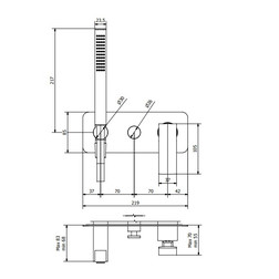 IB Rubinetti Wave EWA313CC Смеситель для ванны - внешняя часть хром - изображение 2