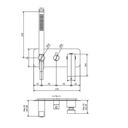 IB Rubinetti Wave EWA314CC Смеситель для ванны - внешняя часть хром - изображение 2