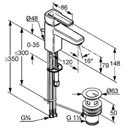Kludi Q-Beo 500230575 смеситель для раковины, хром - изображение 2
