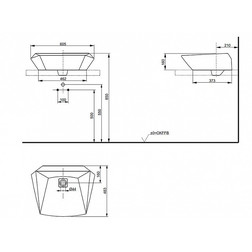 Раковина накладная ToTo JEWELHEX LW681B - изображение 2