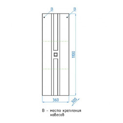 Пенал подвесной Амарант 36 белый - изображение 4