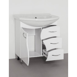 Тумба с раковиной Style Line Амелия_Модерн 75 белый - изображение 13