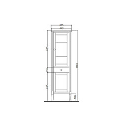 KERASAN Retro 731530-dx Колонна, ручки: керамика 465*34*160 см, Цвет: белый матовый - изображение 2