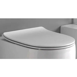 Kerasan Flo сиденье SLIM белое,крепление хром (микролифт) - изображение 1