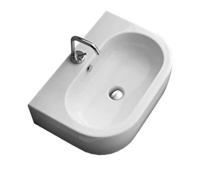 Kerasan Ego 324101*1 - раковина 50х40 с 1 отверстием под смеситель, цвет белый