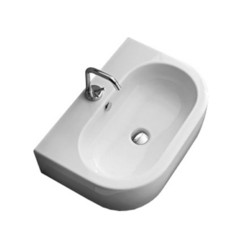 Kerasan Flo раковина 60х42 с 1 отверстием под смеситель, цвет белый - изображение 1
