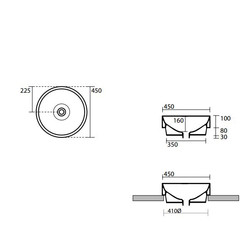KERASAN Cento раковина круглая, чаша 45см , белая - изображение 2