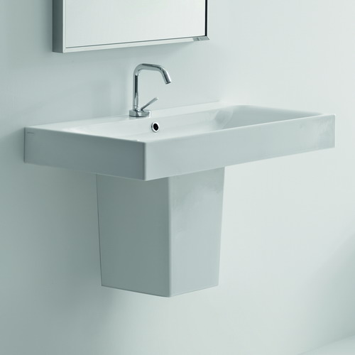 Kerasan Ego 324101*1 - раковина 50х40 с 1 отверстием под смеситель, цвет белый