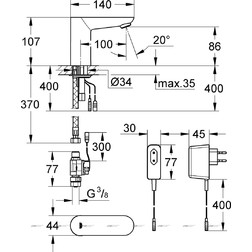 Смеситель Grohe Euroeco Cosmopolitan E 36269000 для раковины - изображение 3