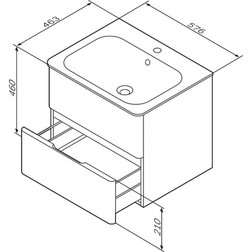 Комплекты  для ванной Am.Pm Bliss D 60 белый глянец - изображение 4