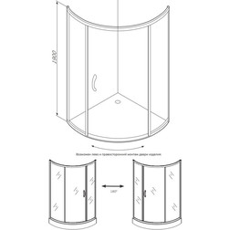 Комплект Душевой уголок Am.Pm Tender W45G-315-090TM - изображение 8