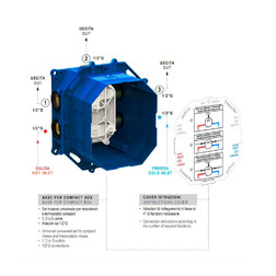 Встраиваемая часть для настенного смесителя Paffoni Compact Box CPBOX001 - изображение 3