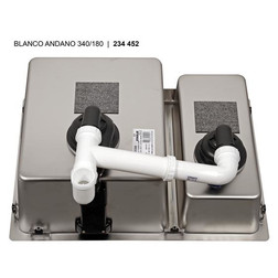 Кухонная мойка Blanco Andano 340/180-U чаша слева - изображение 6