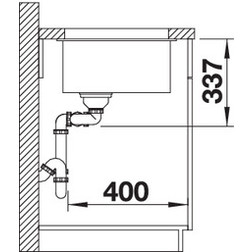 Кухонная мойка Blanco Subline 480/320-U темная скала - изображение 4