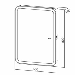 Зеркало-шкаф Silver Mirrors Фиджи-2 60 Flip сенсорный выключатель с Led-подсветкой и антизапотеванием L/R - изображение 4