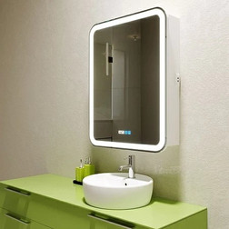 Зеркало-шкаф Silver Mirrors Фиджи 50 R сенсорный выключатель с Led-подсветкой и часами - изображение 5