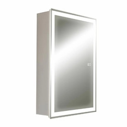 Зеркало-шкаф Silver Mirrors Киото-2 50 Flip сенсорный выключатель с Led-подсветкой и антизапотеванием L/R - изображение 1