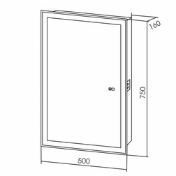 Зеркало-шкаф Silver Mirrors Киото-2 50 Flip сенсорный выключатель с Led-подсветкой и антизапотеванием L/R - изображение 4
