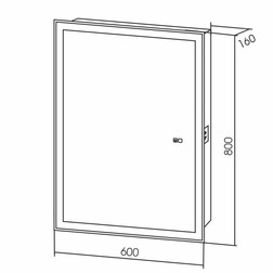 Зеркало-шкаф Silver Mirrors Киото-2 60 Flip сенсорный выключатель с Led-подсветкой и антизапотеванием L/R - изображение 3