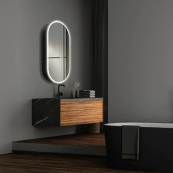Зеркало-шкаф Silver Mirrors Soho 50 R сенсорный выключатель с Led-подсветкой черный - изображение 5