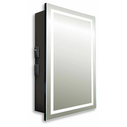 Зеркало-шкаф Silver Mirrors Hamburg 46*76 L/R с Led-подсветкой черный - изображение 1