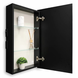 Зеркало-шкаф Silver Mirrors Hamburg 46*76 L/R с Led-подсветкой черный - изображение 5