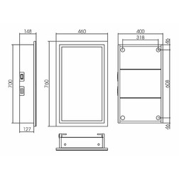 Зеркало-шкаф Silver Mirrors Hamburg 46*76 L/R с Led-подсветкой черный - изображение 6