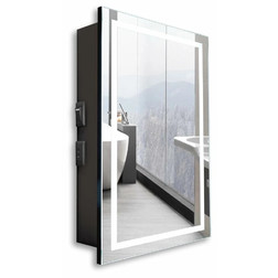 Зеркало-шкаф Silver Mirrors Hamburg 46*76 L/R с Led-подсветкой черный - изображение 11
