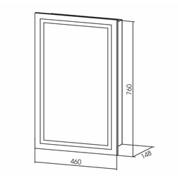 Зеркало-шкаф Silver Mirrors Hamburg 46*76 L/R с Led-подсветкой черный - изображение 14