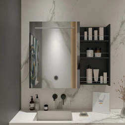 Зеркало-шкаф Silver Mirrors Ilona slide 62*82 сенсорный выключатель с Led-подсветкой и скрытыми полками - изображение 2