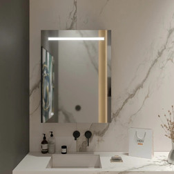 Зеркало-шкаф Silver Mirrors Ilona slide 62*82 сенсорный выключатель с Led-подсветкой и скрытыми полками - изображение 5