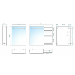 Зеркало-шкаф Silver Mirrors Ilona slide 62*82 сенсорный выключатель с Led-подсветкой и скрытыми полками - изображение 6