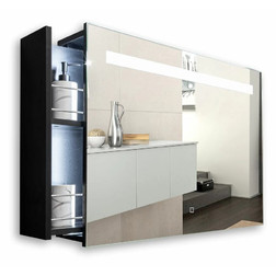 Зеркало-шкаф Silver Mirrors Ilona slide 82*62 сенсорный выключатель с Led-подсветкой и скрытыми полками - изображение 1