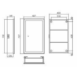Зеркало-шкаф Silver Mirrors Munchen 42*72 L/R сенсорный выключатель с Led-подсветкой белый - изображение 7