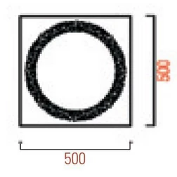 Зеркало квадратное 50 см на 50 см см GSI MSPEC11 (с декором) - изображение 4