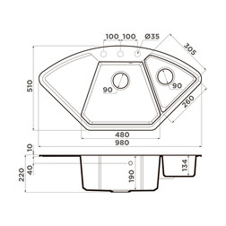Мойка OMOIKIRI Yonaka 98C - изображение 3