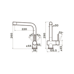 Смеситель OMOIKIRI KORIYAMA-BN 4991005 - изображение 3