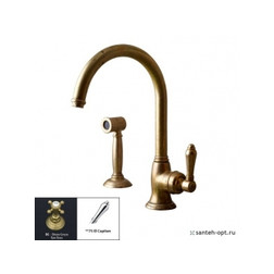 Nicolazzi Смеситель для кухни с лейкой Cucina El Capitan 3456WSOG75C (цвет латунь) - изображение 1